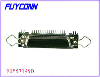 2.16mm Pitch 36 PIN yapılandırmaları R / kilit mandallı ve yönetim kurulu ile PCB daldırma tipi IEEE 1284 Connetor