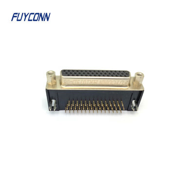 Yüksek yoğunluklu sağ açılı PCB D-SUB bağlantısı 15 / 26 / 44 / 62 Pin Kadın DB bağlantısı