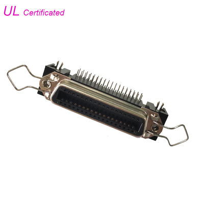14 24 36 50 Pin Centronic PCB Sağ Açılı Dişi Priz Konnektörü, Kefalet Klipsi ve Kart Kilidi ile