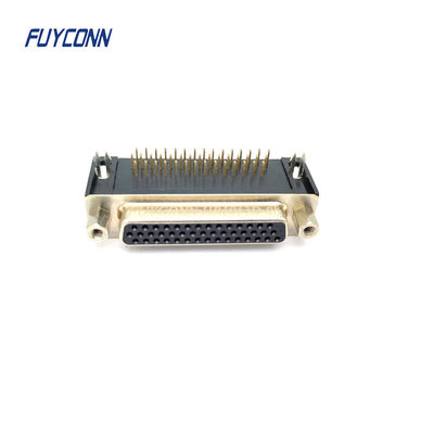 Yüksek yoğunluklu sağ açılı PCB D-SUB bağlantısı 15 / 26 / 44 / 62 Pin Kadın DB bağlantısı