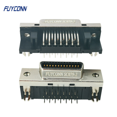 26pin MDR Bağlantısı Kadın / Erkek 1.27mm Bakır Altın Kaplama SCSI Bağlantısı
