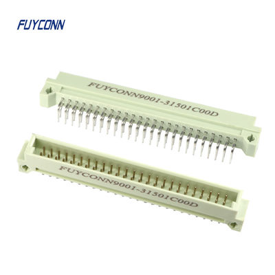 64P Düz açılı PCB DIN 41612 Bağlantısı, 2 Satır Erkek Eurocard Bağlantısı
