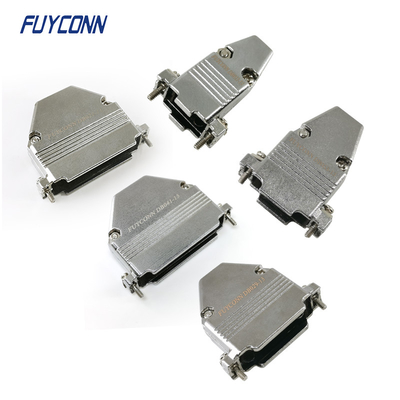 Düz Toz 9pin 15pin 25pin 37pin 50pin D SUB Konnektör Üstten Giriş Metal Arka Kabuk