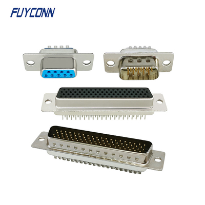 Düz PCB Lehim Kupası Dişi / Erkek D SUB Konnektör 9Pin 15Pin 25Pin 37Pin 78Pin