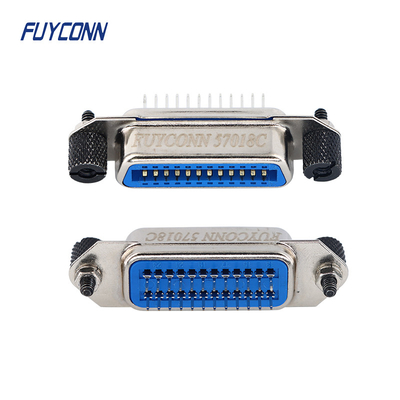 Centronics Erkek 24pin IEEE488 Konnektör Dikey PCB 2.16mm Siyah Vidalı