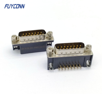 Sağ Açılı PCB D-SUB Konnektör Erkek Fiş D Sub 15 Pimli Konnektör (9.4mm)