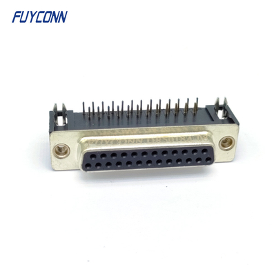 25pin Dişi DB Konnektör Sağ Açı PCB D-SUB Konnektör (8.08mm)