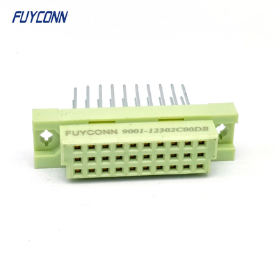 13mm 30Pin DIN 41612 Bağlantı 3Rays 330 Düz PCB Kadın DIN41612 Bağlantı