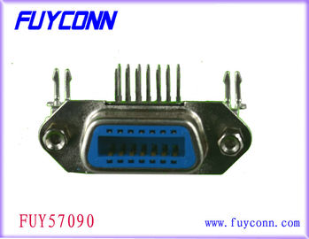 24 Pimli Centronic PCB dik açı Bayan konektör Jack vida ve Pano kilidi ile