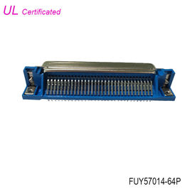 Erkek 64 Pin Centronics Konektörü 32paris Dik Açı PCB Kartı Konektörü