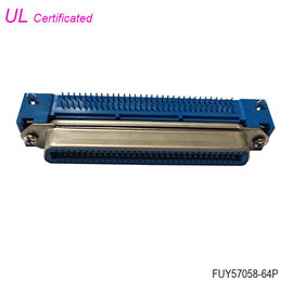 Kadın 64 Pin Centronics Konektör PCB Sağ Açı Konektörü, kart kilidi ile