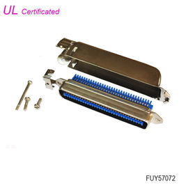 70640 Amfenol Konnektör Champ RJ21 64 Pin Erkek Centronic Konnektör 32 çift IDC Tipi w/Yan Giriş Metal Kapak