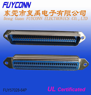 PBT 64 Pin Centronics Konektörü, Lehim Erkek DDK Konektörü Sertifikalı UL