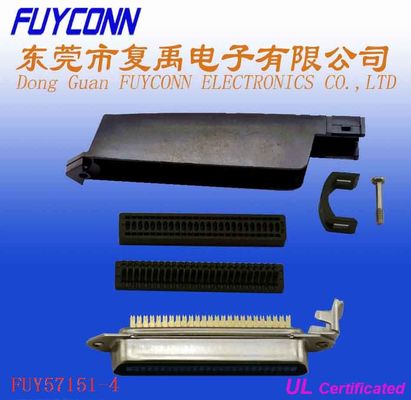 50 Pin IDC Centronic Erkek Konnektör L Shpe Plasti Kapaklı 25 Çift Metal Kabuk