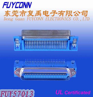 2.16mm Pitch Champ PCB Dik Açı Centronics Konektörü 50 Pin Erkek Fiş, kart kilidi ile