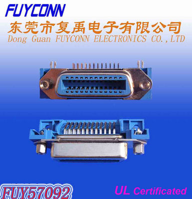 14 24 36 50Pin Centronic PCB Dik Açı Dişi Şampiyon Konnektörü, yaylı mandallı