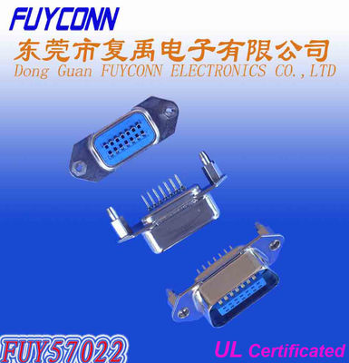 Siyah / Mavi 14 Yollu Erkek Şampiyon Centronic Konektör, PCB Kartı için, tahta kilidi ile