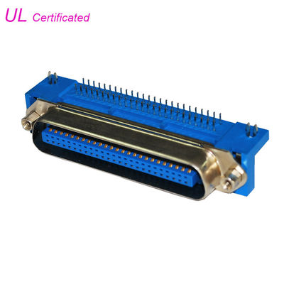 Jack vidalı ve kart kilitli 50 Pin Centronic PCB Dik Açı Erkek Konnektör