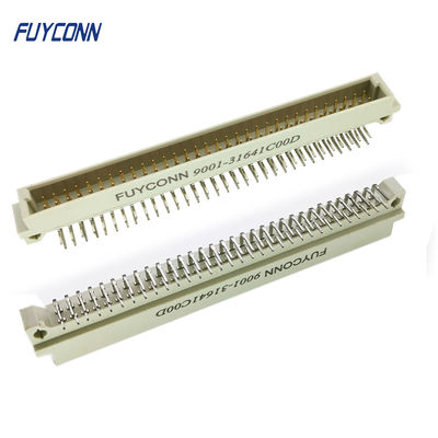 2.54mm 2 Sıralı PCB Dik Açı 2 * 32P 64 Pin Erkek 41612 Euro Konektör