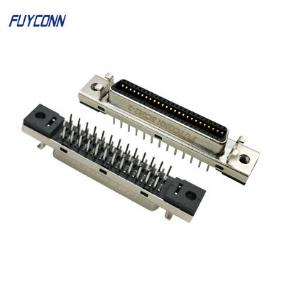 180 Derece PCB SCSI Konnektör Dişi 50P MDR Servo Konnektör