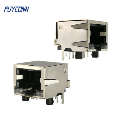 1 Port 1x8P 8Pin Dik Açı PCB Dişi RJ45 Modüler Konnektör