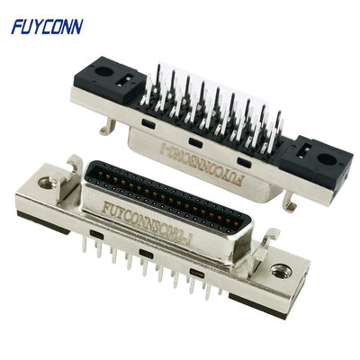 Mini D Şerit Konnektör MDR Düz PCB Sabitlikli 36 Pin SCSI Konnektör