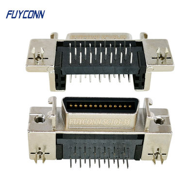 SCSI 26Pin Konnektör Dişi Dik Açı PCB Tipi, Kart Kilidi Çinko Kabuklu