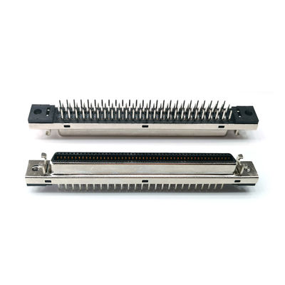 PCB Düz SCSI Konnektör CN Tipi 100pin 1.27mm Dişi MDR Konnektör