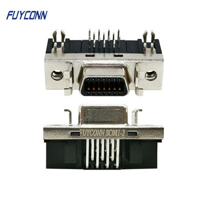 Dişi SCSI Konnektör 90 Derece R/A PCB Montaj SCSI 14 Pin Konnektör